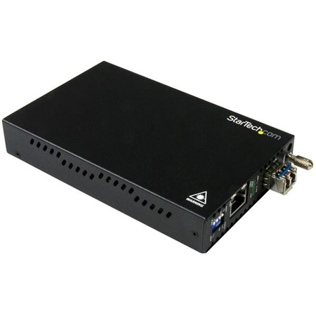 StarTech ET91000SM10 Gigabit Ethernet Copper-to-Fiber Media Converter - SM LC - 6.2 Miles