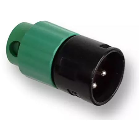 Switchcraft AAA3MBGGLP Low Profile 3 Position Male XLR Connector - Black with Green Back