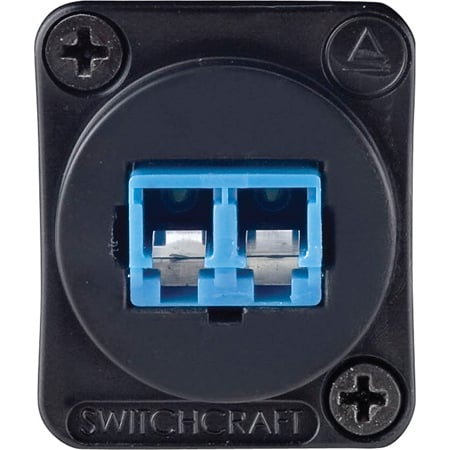 Switchcraft EHLC2 Duplex Singlemode Fiber LC-LC Panel Mount Coupler Black