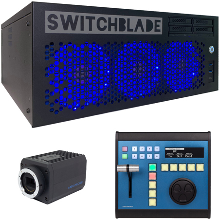 Switchblade Systems LPU4 Elite-R F240 4U 1-channel 240FPS Replay Server Bundle with MediaEdge QDCAM & Skaarhoj XC8