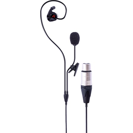 Riedel TAC-E1L Ultra-Lightweight Headset Mic Optimized for Bolero with XLR4F - Left Ear