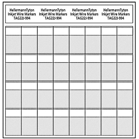 HellermannTyton TAG22J-994 1.0 x 0.5 x 1.625 Inch Self-Laminating Ink Jet Cable Labels 1000 P