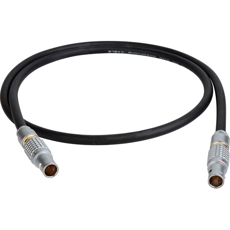 Laird TD-PWR4-3 RED Lemo 2-Pin Male to 4-Pin Male CUBE Teradek Power Cable - 3 Foot