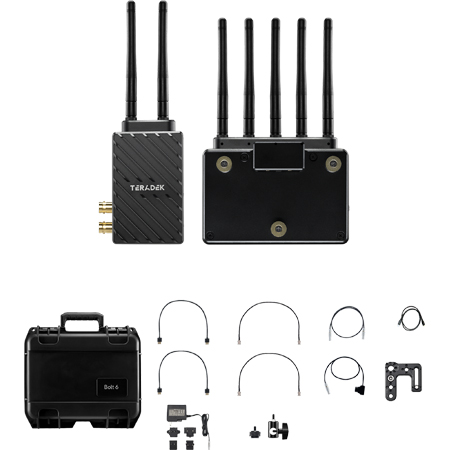 Teradek Bolt 6 LT 750 Wireless Video Transmitter & Receiver Deluxe Set with Gold Mount Battery Plate