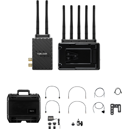 Teradek Bolt 6 LT 750 Wireless Video Transmitter & Receiver Deluxe Set with V-Mount Battery Plate