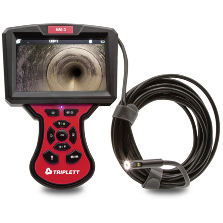 Triplett BR350 Dual View (Forward & Side) Borescope Inspection Camera - 5mm - 5M Cable