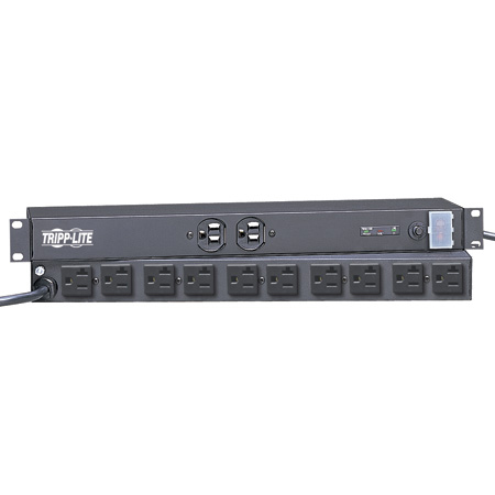 Tripp Lite IBAR12-20T Isobar Surge Protector Rackmount 20A 12 Outlet 15ft Cord 1URM