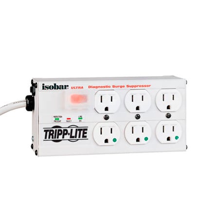 Tripp Lite IBAR6HG Isobar Surge Protector Medical Metal 6 Outlet 15ft Cord 3330 Joule