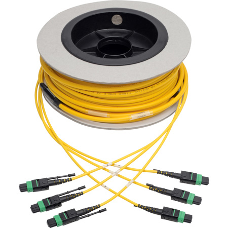 Tripp Lite N392-38M-3X8-AP MTP/MPO APC Singlemode Slim Trunk Cable 40/100 Gbe 24-Strand 38M