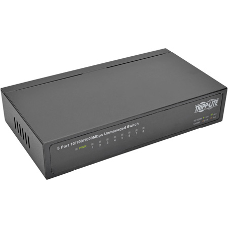 Tripp Lite NG8 8-Port 10/100/1000 Mbps Desktop Gigabit Ethernet Unmanaged Switch - Metal Housing