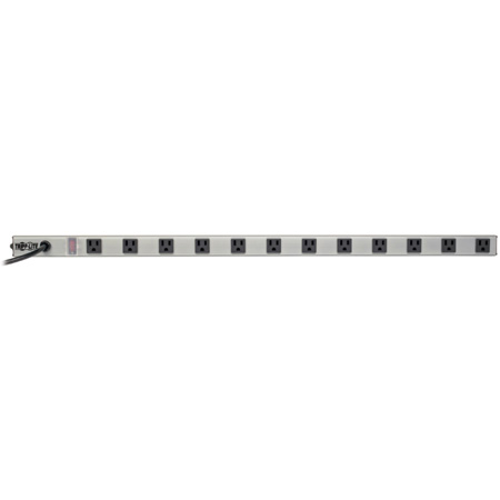 Tripp Lite PS3612RA 12 Right-Angle Outlet Vertical Power Strip 120V 15A 15 Foot Cord 5-15P 36 Inch