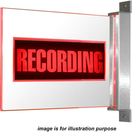 Titus Technological Labs BPL-R-R-W Blade Plexiglass RECORDING Light with Red LEDs and White Powder Coat
