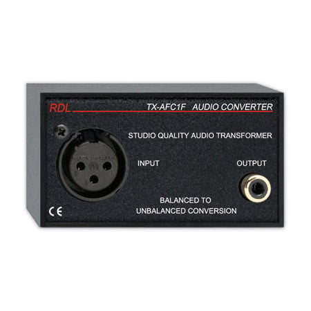 RDL TX-AFC1F Balanced to Unbalanced Audio Transformer - XLR / RCA