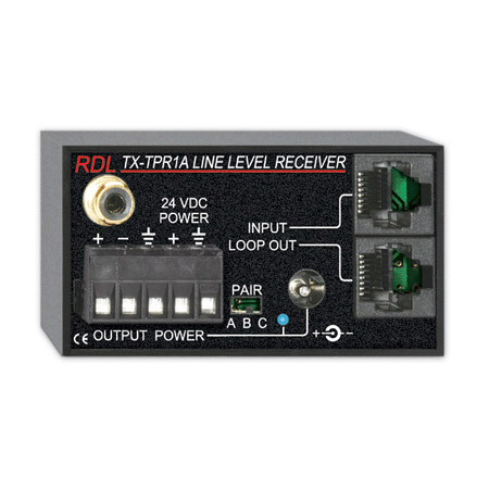 RDL TX-TPR1A Active Single-Pair Receiver - Twisted Pair Format-A - Bal Line Out