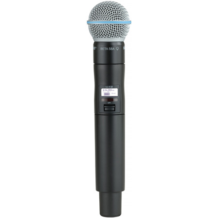 Shure ULXD2-BETA58 Handheld Wireless Transmitter with Beta 58A Microphone Capsule - J50A Band - 572.125 - 615.850MHz