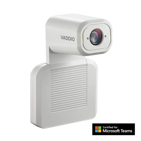 Vaddio 999-21182-000W IntelliSHOT-M HD ePTZ USB 3.0 PoE+ Auto-Tracking Camera with 30x Zoom for Microsoft Teams - White