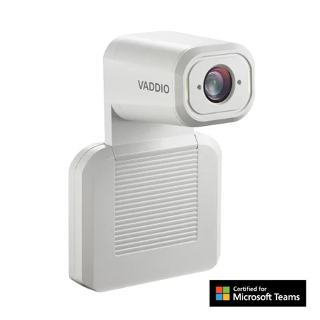 Vaddio IntelliSHOT-M ePTZ Auto-Tracking Video Conferencing Camera - Microsoft Teams Certified - White