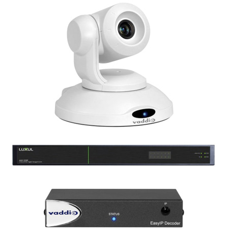 Vaddio 999-30201-000W EasyIP 10 Pro IP PTZ Camera Base Kit - 10x Zoom - White