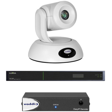 Vaddio 999-30232-000W EasyIP 20 Base Kit - Pro IP PTZ Camera System - 20x Zoom - White