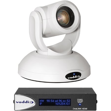 Vaddio RoboSHOT 20 UHD OneLINK HDMI 4K PTZ Camera System - 3G-SDI - 20x Zoom - White