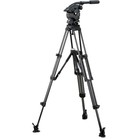 Vinten System Vision 8AS Head w/ 2-stage Carbon Fiber ENG Pozi-Loc Tripod - Mid-level Spreader w/Spread-Loc & Soft Case