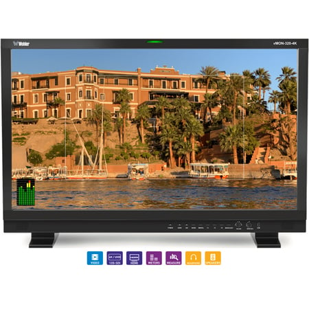 Wohler vMON-320-4K 32 Inch 4K HDR Video Monitor with 2x 12G/6G/3G/HD/SD-SDI/2x 3G/HD/SD-SDI / HDMI and SFP+ Cage Inputs