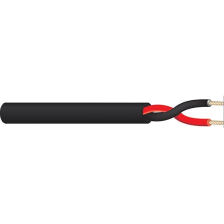 West Penn Wire 225 16/2 Communication Cable 500 Foot - Black