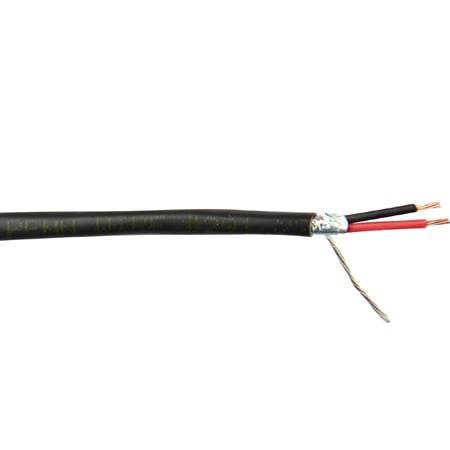 West Penn Wire 291 2 Conductor Shielded Mic/Low Voltage Communication and Control Cable 1000 Feet Black