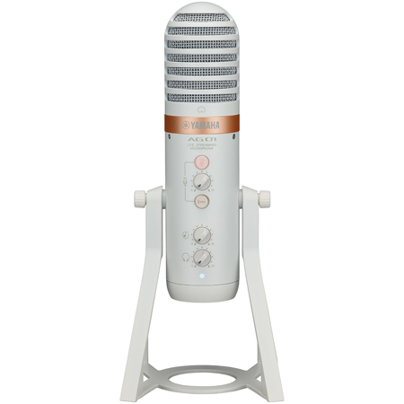 Yamaha AG01 Microphone with Mixer/USB Interface with DSP Effects & Loopback - White