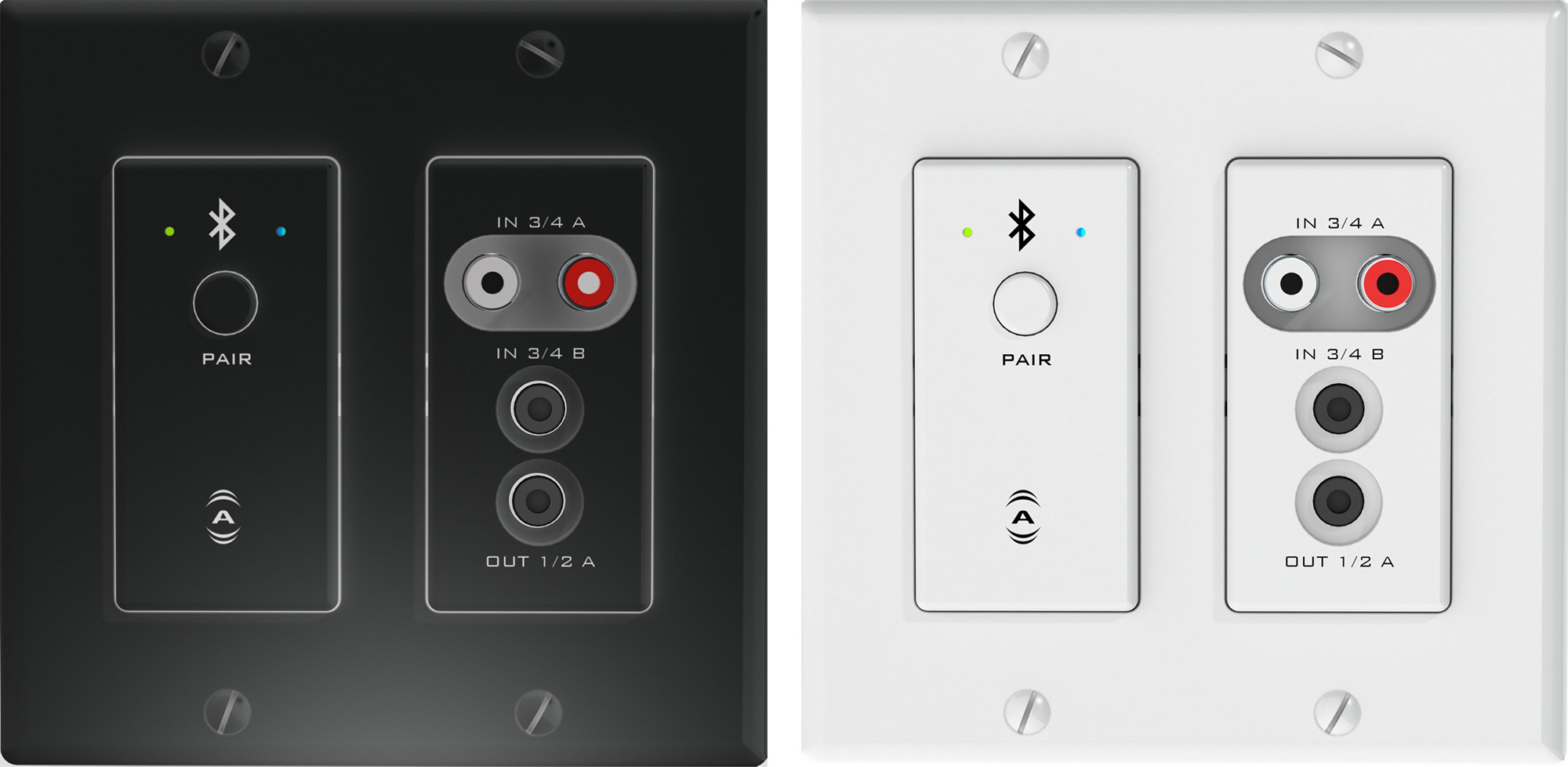 Attero Tech UND6IOBTWC Multi I/O Dante Wall Plate with Bluetooth 4 x 2