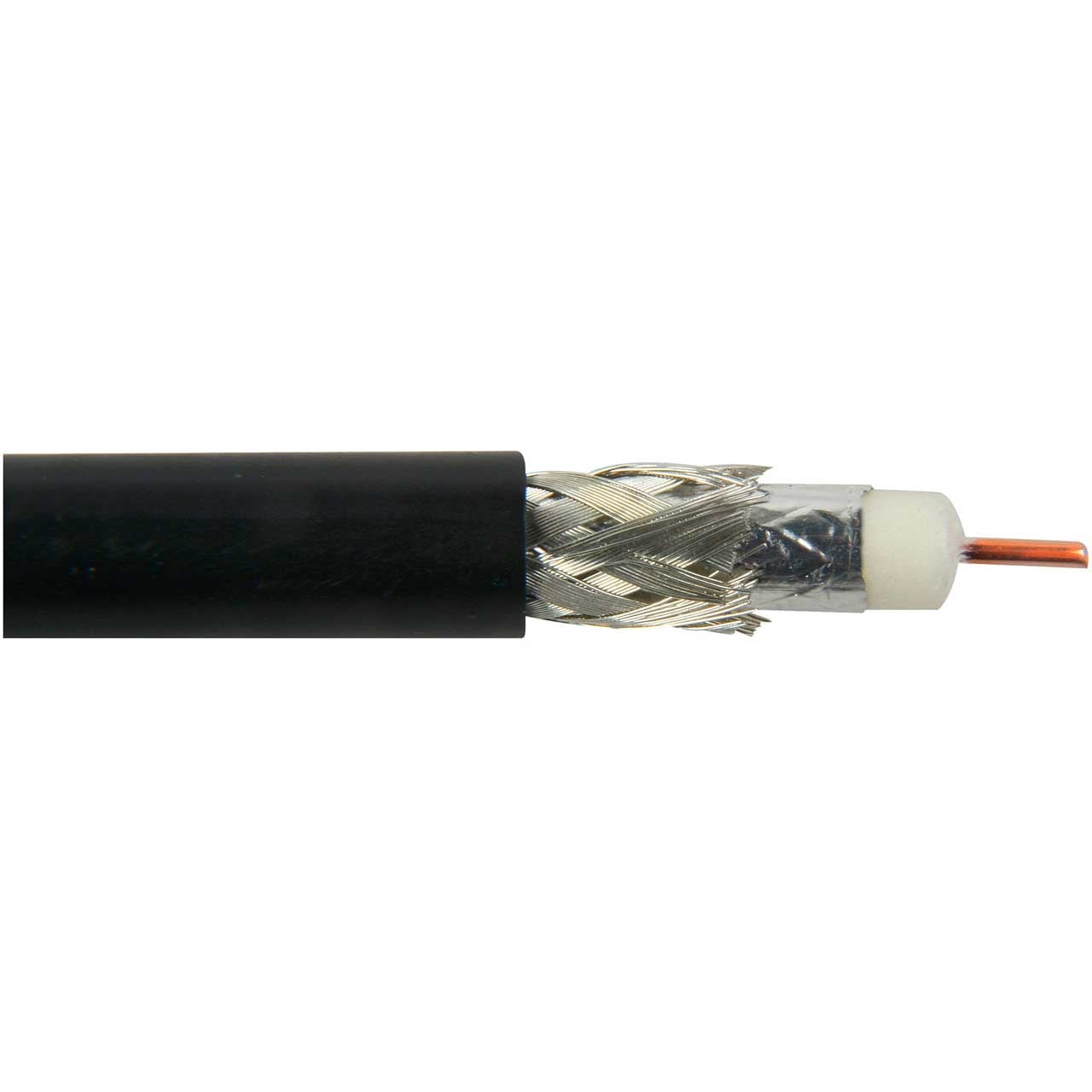 Belden 1694A 010500 CMR Rated 6G-SDI RG6 75 Ohm Digital Coaxial Video Cable  18AWG - Black - 500 Ft