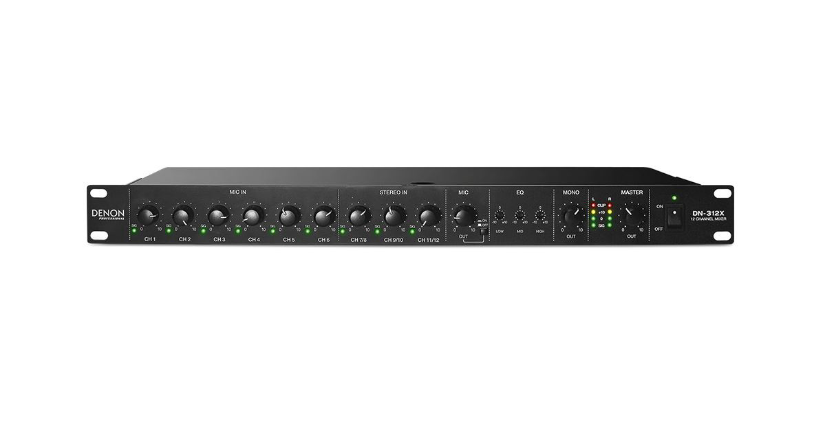 Denon DN-312X 12-Channel Mixer with Mic Priority