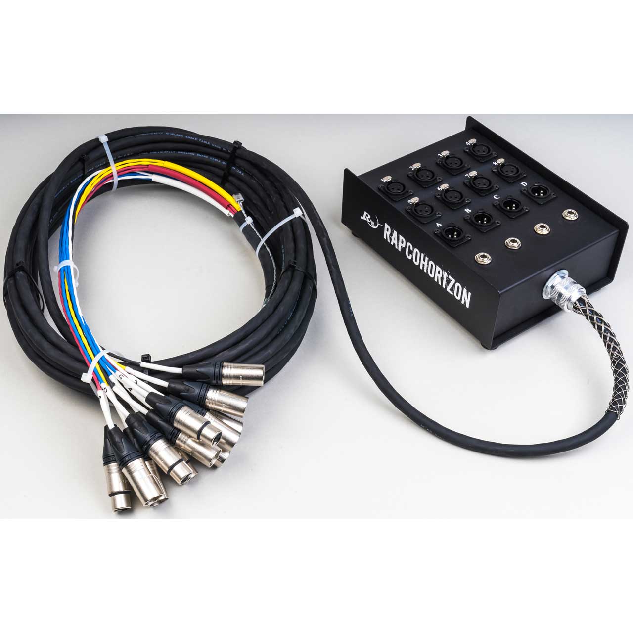 12Channel (8x4) FanBox Snake with XLR Female Returns 150 Foot