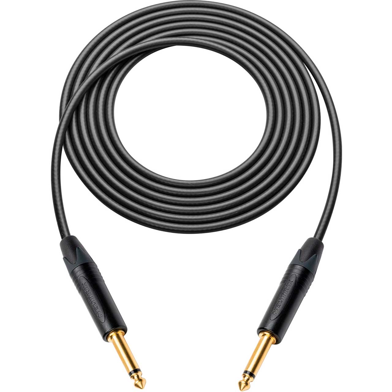 Sescom GS6-TSTS-3 Instrument Cable Canare GS-6 1/4 TS Mono Male to 1/4 TS Mono Male w/ Neutrik PX Plugs Black - 3 Foot