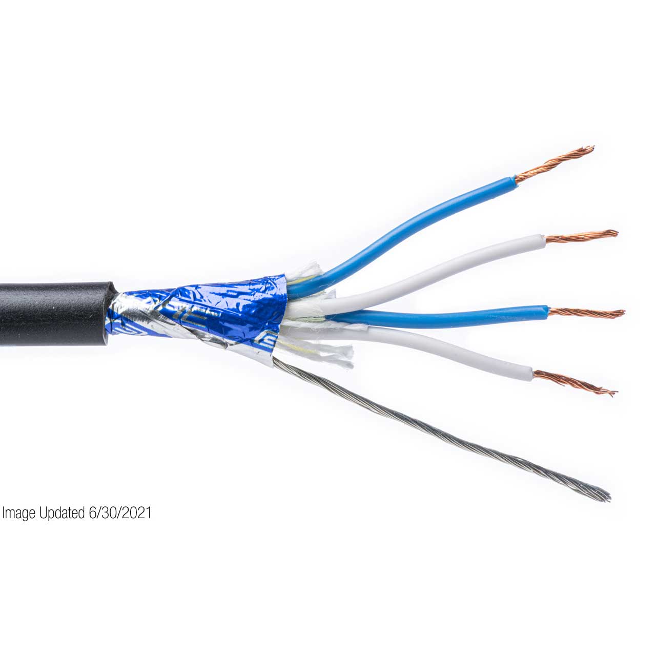 L-4E6AT-EM グレーケーブル 75m Canare L-4E6AT Permanent Install Star Quad Audio Cable by the Ft Black