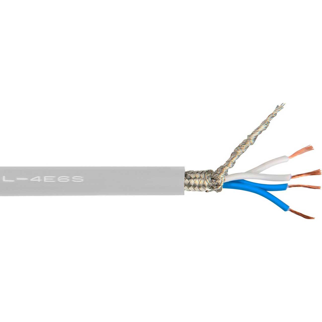 CANARE L-4E6AT-EM グレー 100m Canare L-4E6S Star-Quad Microphone Cable by the Foot - White