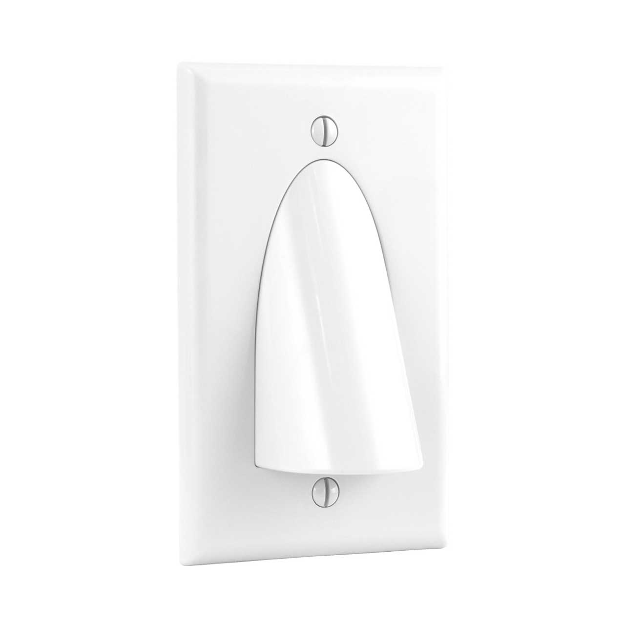 Single Gang White Bulk Cable Pass Through Plate