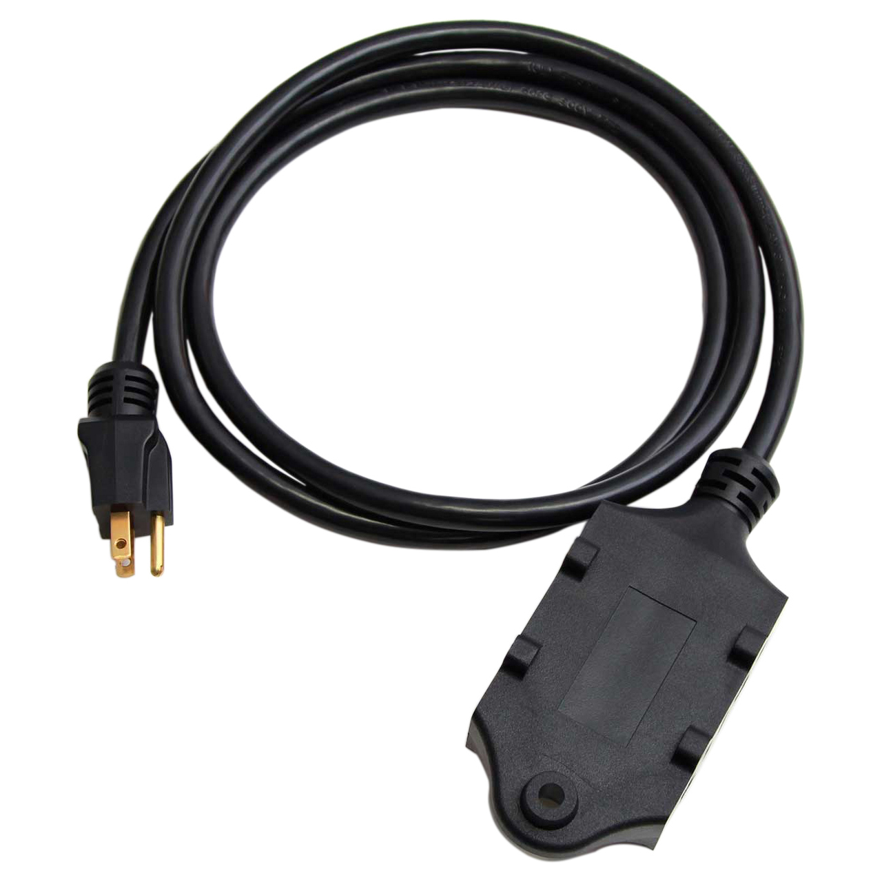 Milspec D19005771 12/3 Quad-Box with 20-Amp Receptacles Black 6 Foot