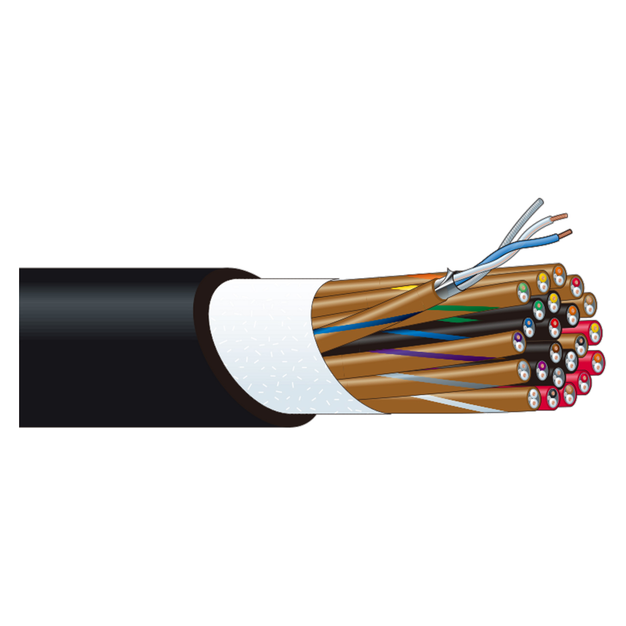 Canare Two-Conductor 16ch Shielded Cable - Aluminum Foil Shield