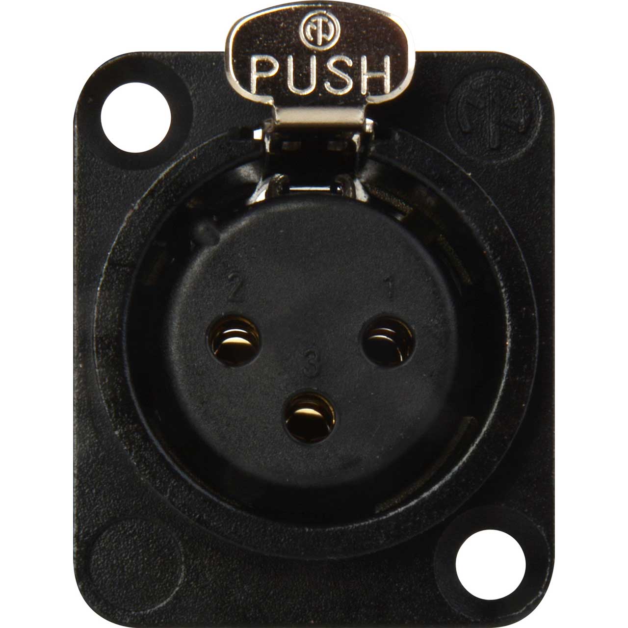 NEUTRIK NC3FD-L-B-1 3-Pin Female XLR Panel/Chassis Mount Connector