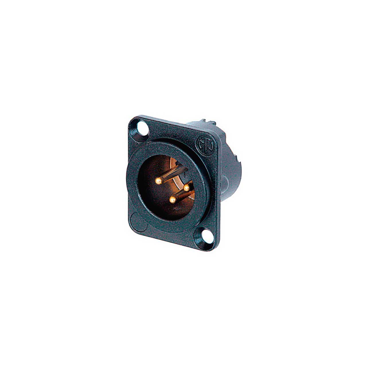 NEUTRIK NC3MD-LX-B 3-Pin XLR Male Panel/Chassis Mount Connector