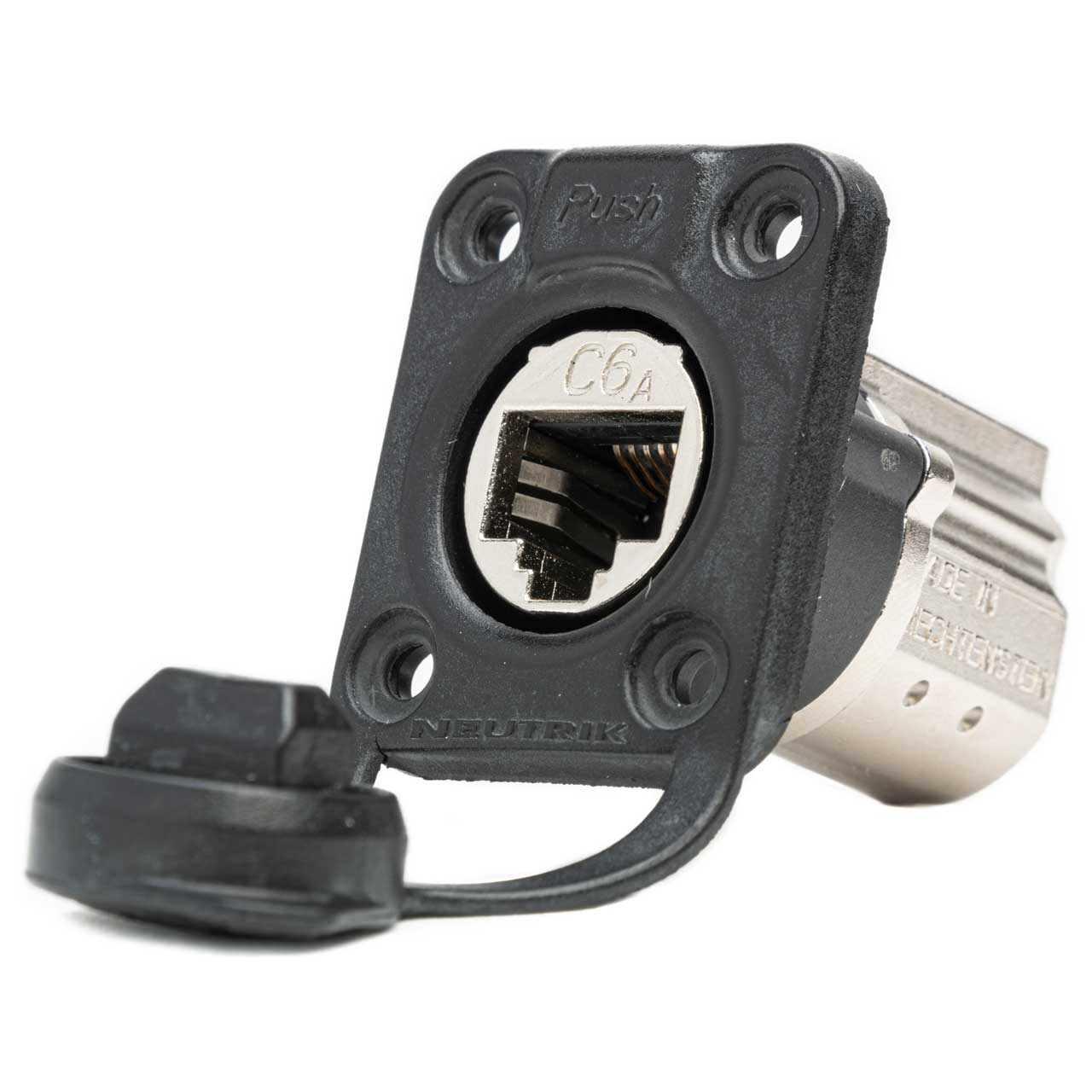 NEUTRIK NE8FDX-P6-W D-shape CAT6A Panel Connector - Shielded