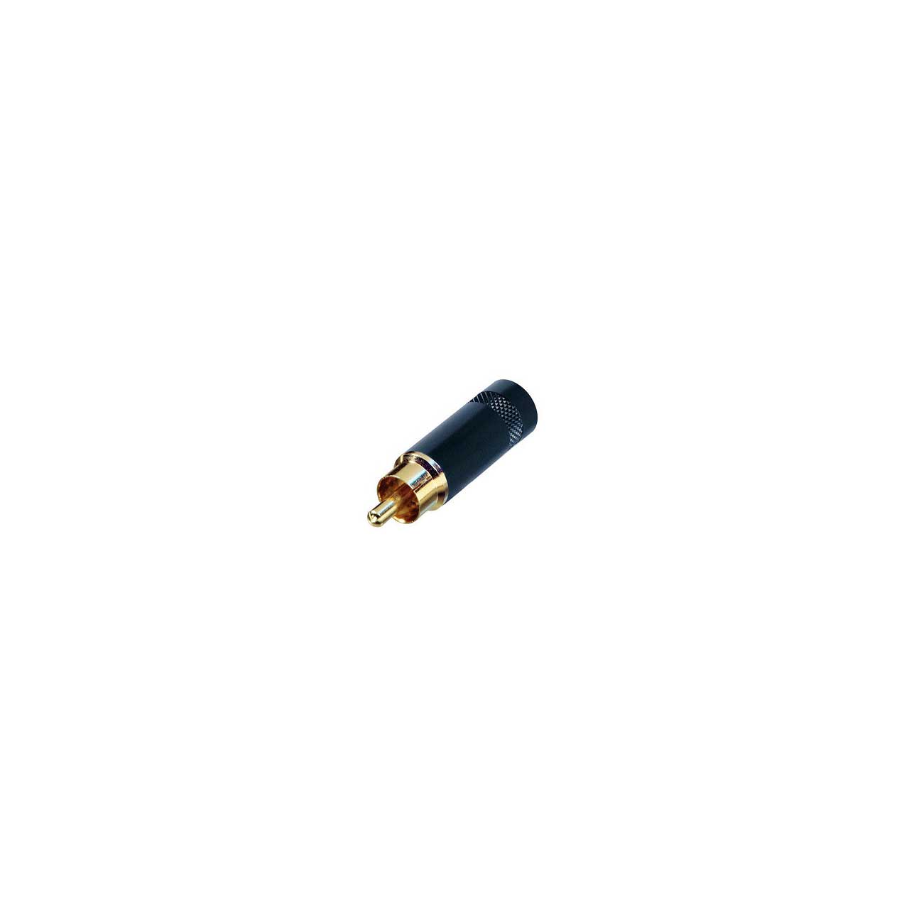 Rean NYS352BG RCA Plug with Gold Contacts & Black Plated Handle