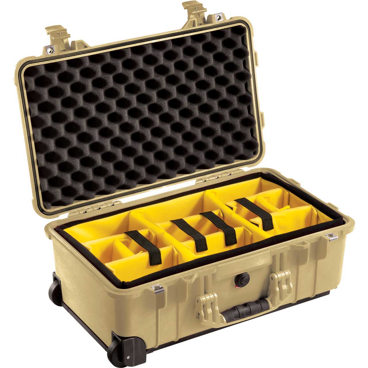 Pelican Air 1510 Wheeled Carry On Case with Dividers Desert Tan