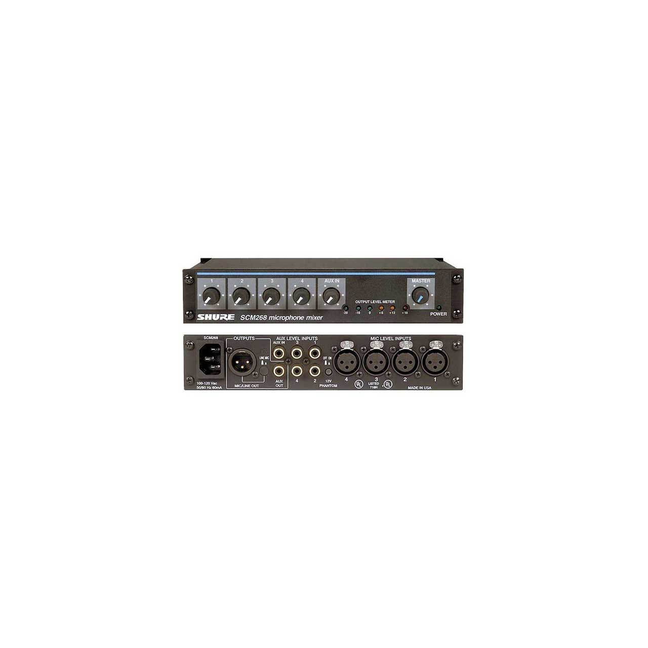 Shure SCM268 4-Channel Microphone Mixer