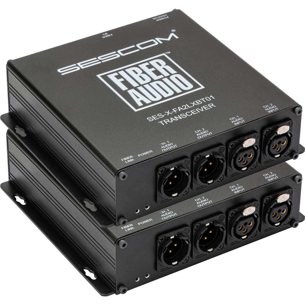 Sescom SES-X-FA2LXBT01 Audio over Fiber EXTENDER- 2 CH Balanced