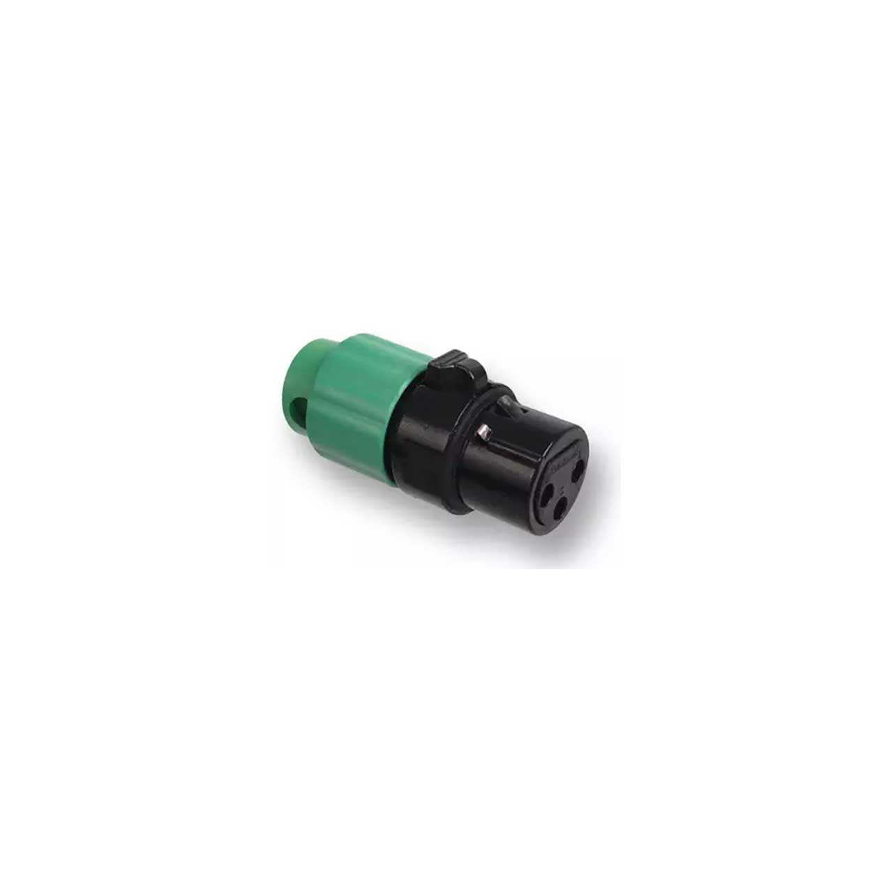 Switchcraft AAA3FBGGLP Low Profile 3 Position Female XLR Connector - Black with Green Back