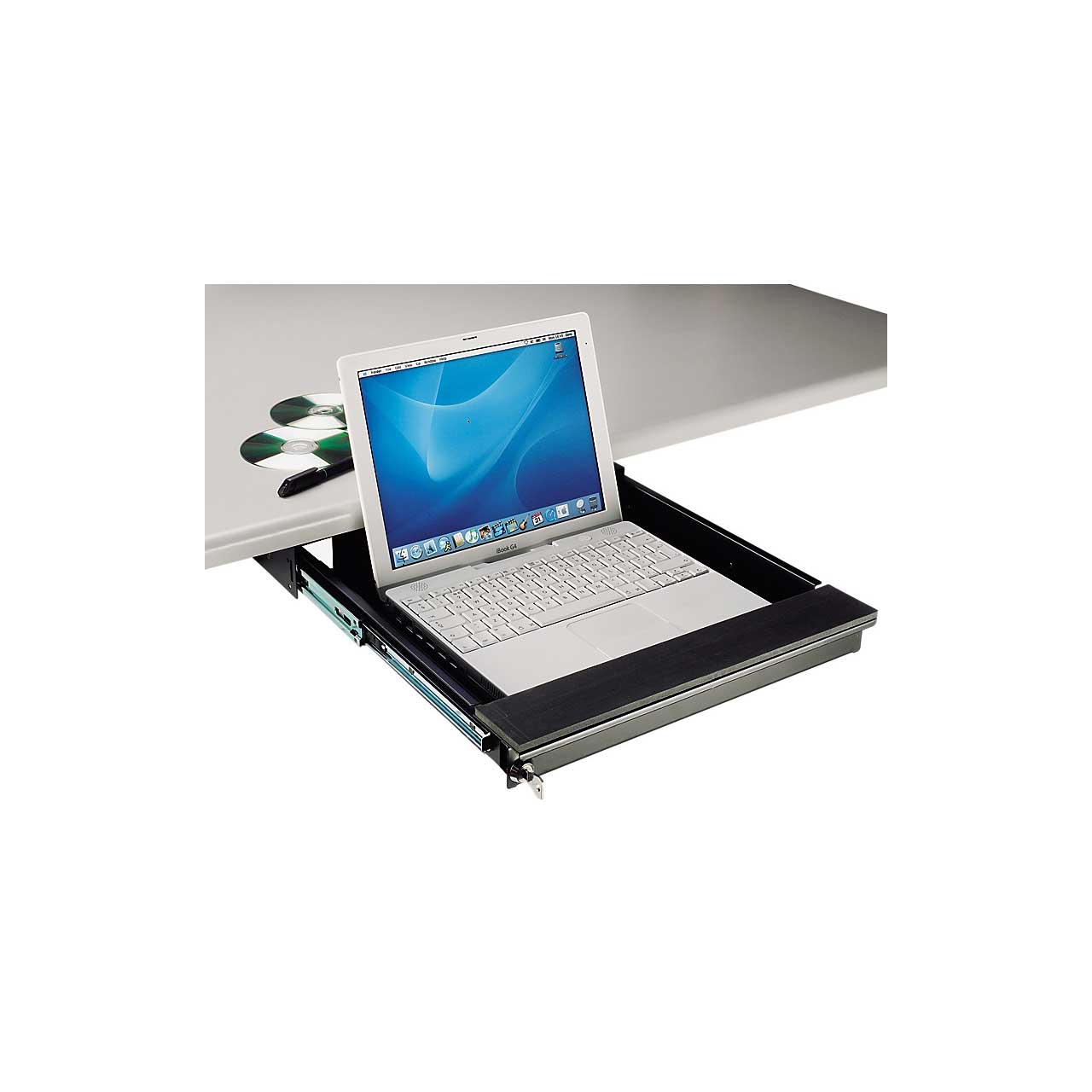 TecNec TN-LTD Under Desk Mount Lockable Laptop Drawer for Laptops to 17