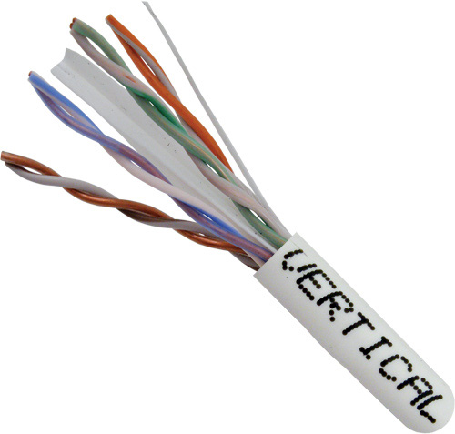 Vertical Cable 060-493/WH Cat-6 UTP 8-Conductor Bulk Cable ...