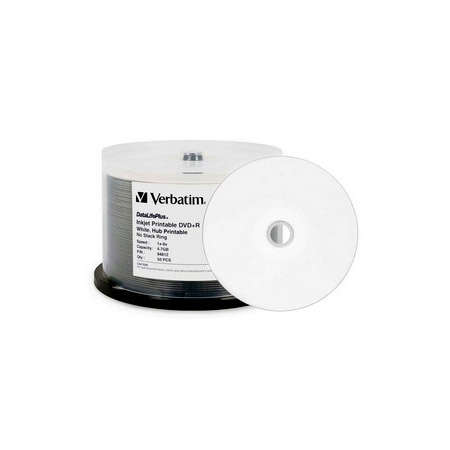 Verbatim 94812 4.7Gb White 8x DVD-Plus-R 50pc Spindle